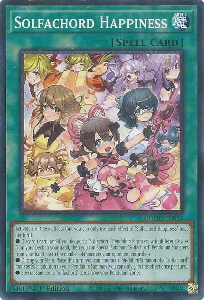 Solfachord Happiness DOOD-EN065 card from Doom of Dimensions