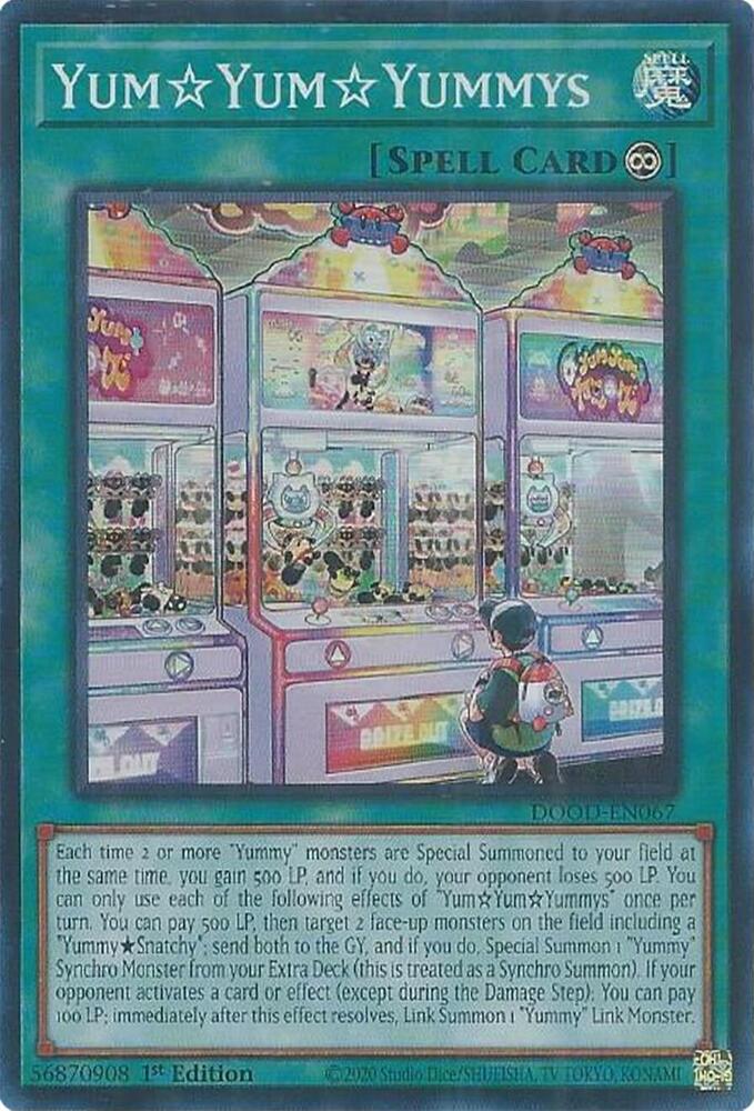 YumYumYummys DOOD-EN067 card from Doom of Dimensions