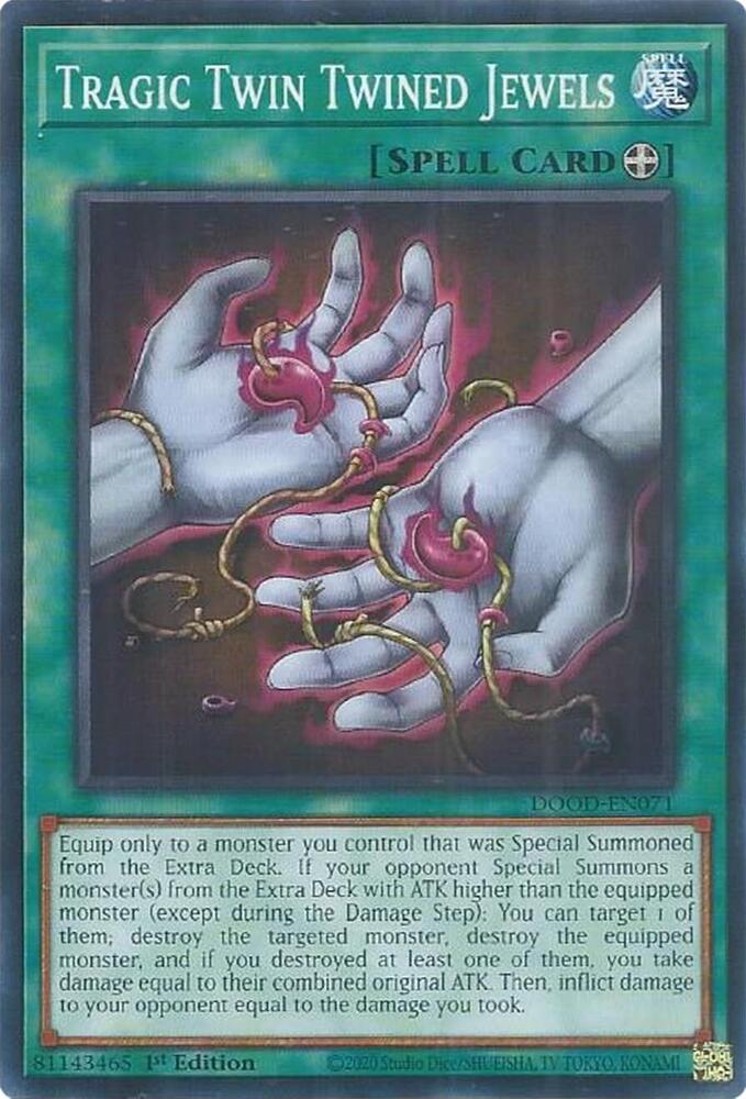 Tragic Twin Twined Jewels DOOD-EN071 card from Doom of Dimensions