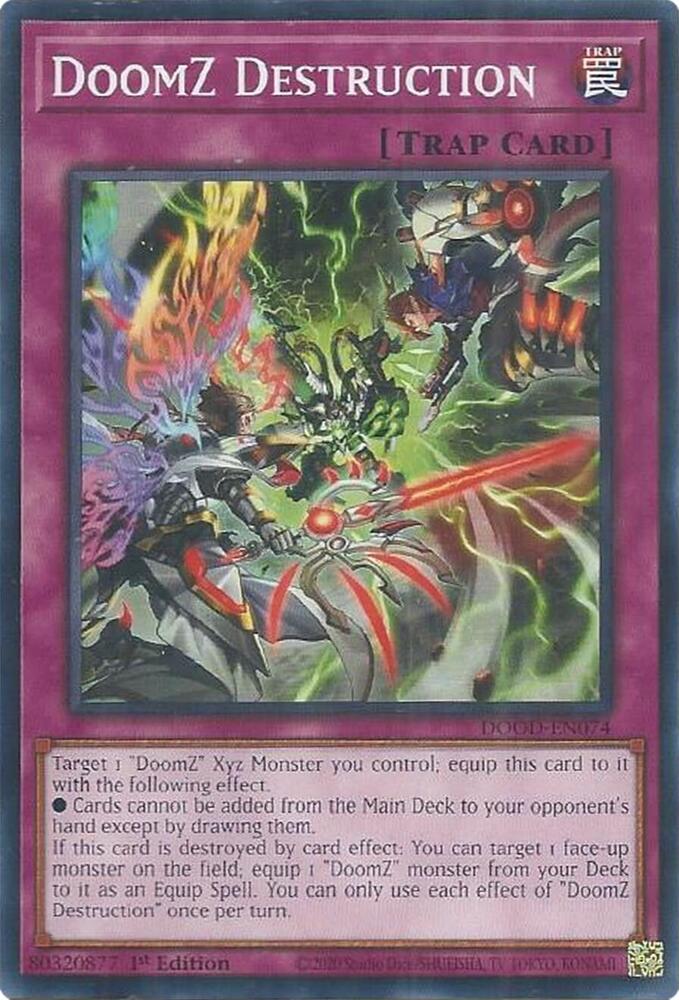 DoomZ Destruction DOOD-EN074 card from Doom of Dimensions