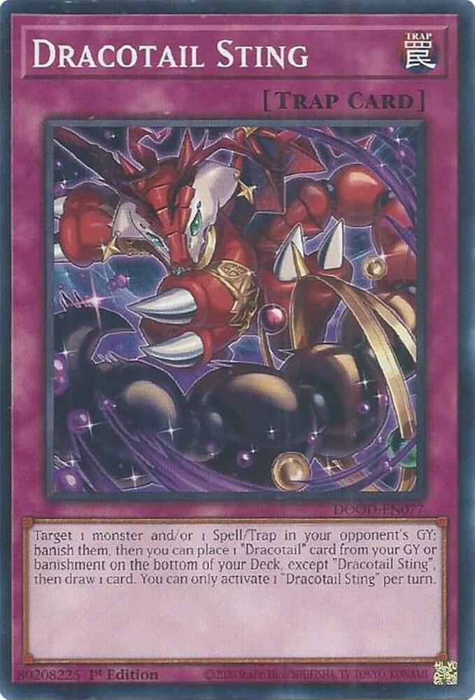 Dracotail Sting DOOD-EN077 card from Doom of Dimensions
