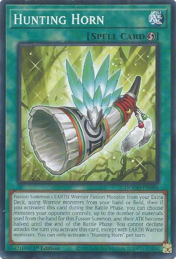 Hunting Horn DOOD-EN086 card from Doom of Dimensions