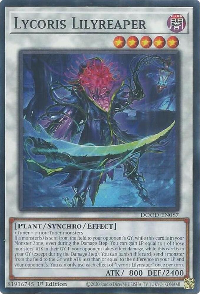 Lycoris Lilyreaper DOOD-EN087 card from Doom of Dimensions