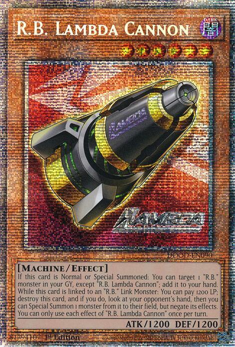 R.B. Lambda Cannon (Starlight Rare) DOOD-EN090 card from Doom of Dimensions