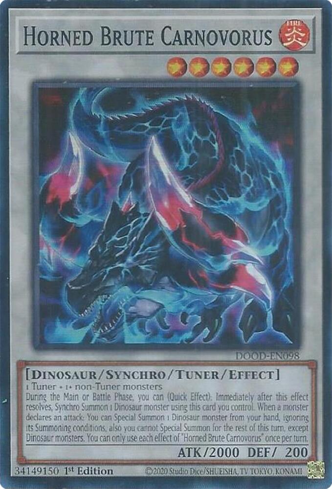 Horned Brute Carnovorus DOOD-EN098 card from Doom of Dimensions