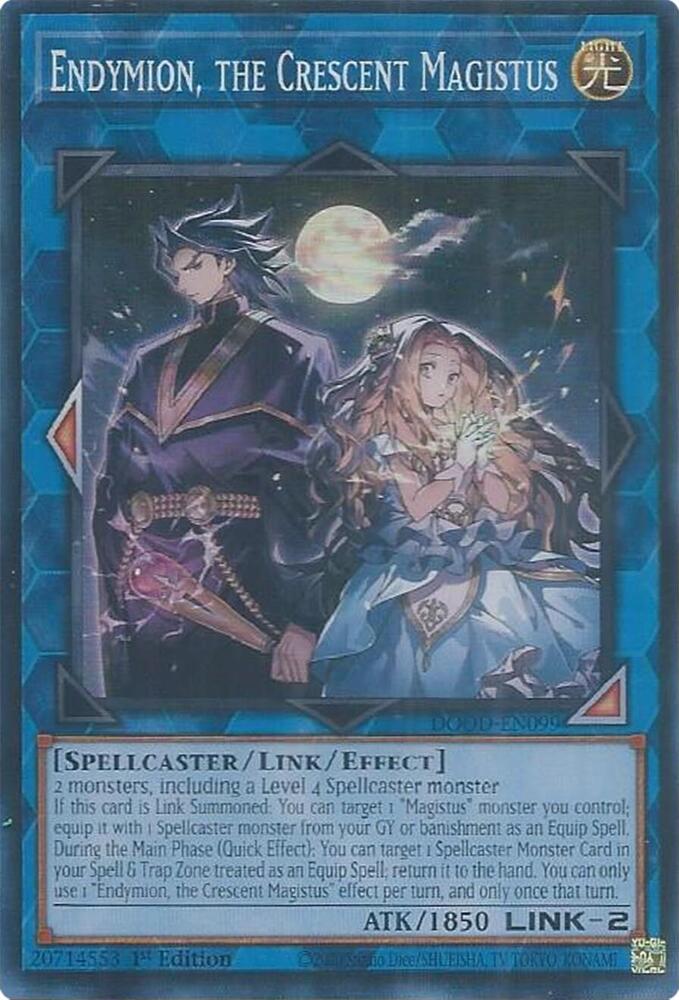 Endymion, the Crescent Magistus DOOD-EN099 card from Doom of Dimensions