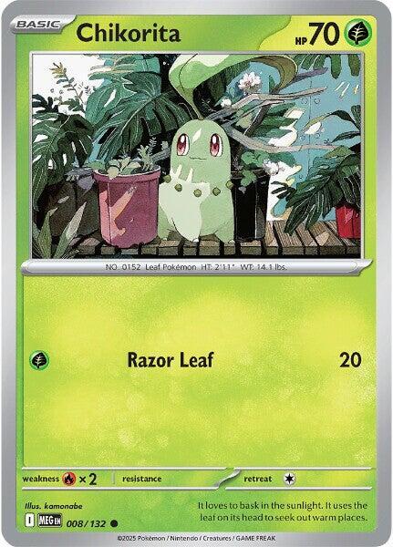 Chikorita 008/132 card from ME01: Mega Evolution