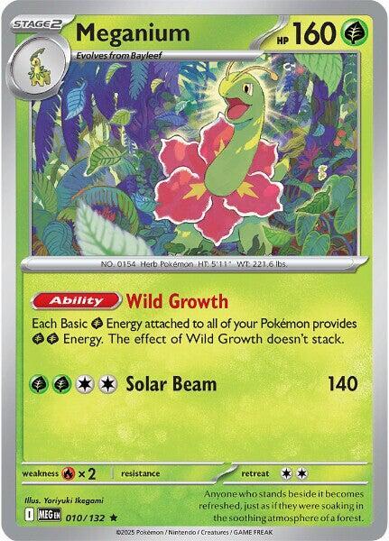 Meganium 010/132 card from ME01: Mega Evolution