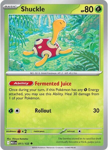 Shuckle 011/132 card from ME01: Mega Evolution