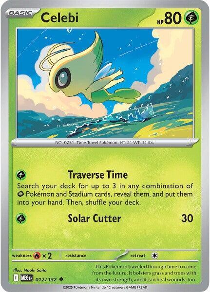 Celebi 012/132 card from ME01: Mega Evolution