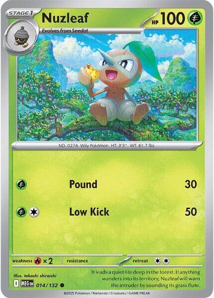 Nuzleaf 014/132 card from ME01: Mega Evolution