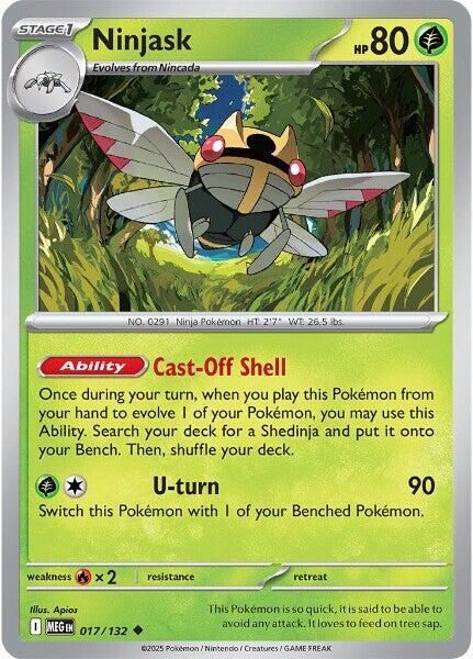 Ninjask 017/132 card from ME01: Mega Evolution