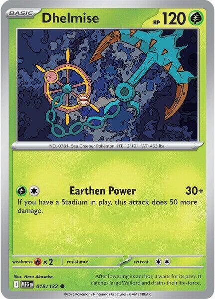 Dhelmise 018/132 card from ME01: Mega Evolution