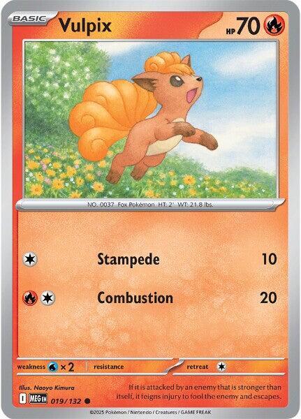 Vulpix 019/132 card from ME01: Mega Evolution