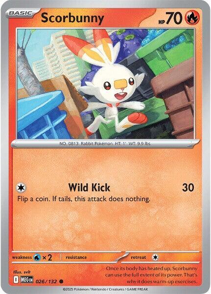 Scorbunny 026/132 card from ME01: Mega Evolution