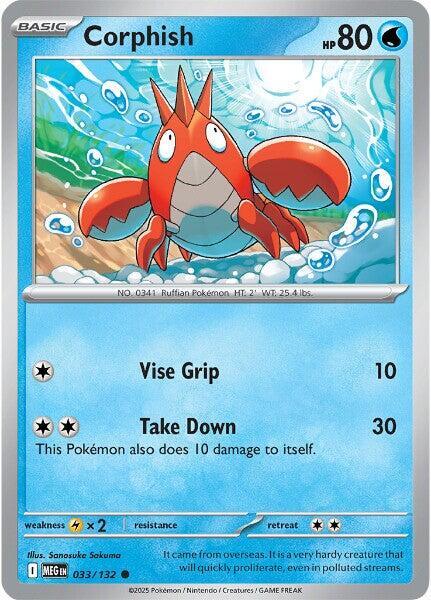 Corphish 033/132 card from ME01: Mega Evolution