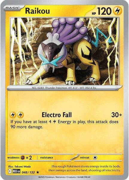 Raikou 048/132 card from ME01: Mega Evolution