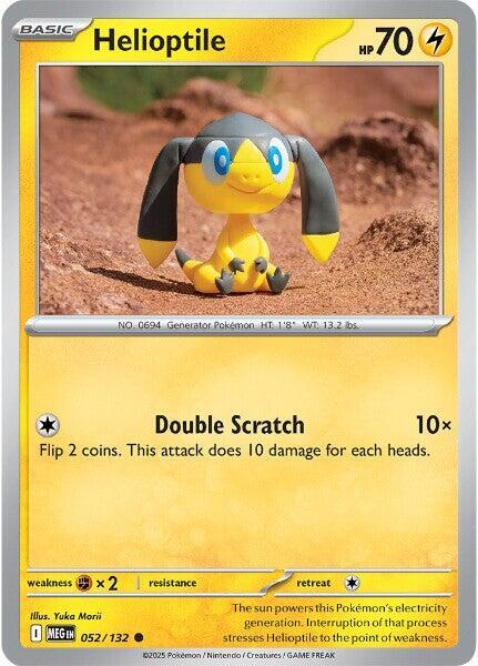 Helioptile 052/132 card from ME01: Mega Evolution