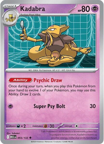 Kadabra 055/132 card from ME01: Mega Evolution