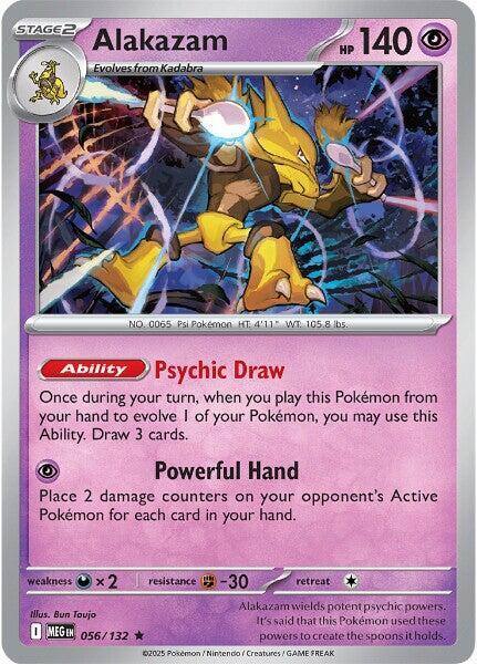 Alakazam 056/132 card from ME01: Mega Evolution