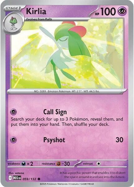 Kirlia 059/132 card from ME01: Mega Evolution