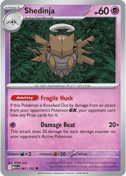 Shedinja 061/132 card from ME01: Mega Evolution
