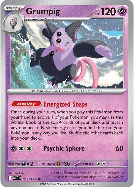 Grumpig 063/132 card from ME01: Mega Evolution
