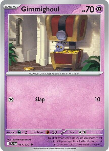 Gimmighoul 067/132 card from ME01: Mega Evolution