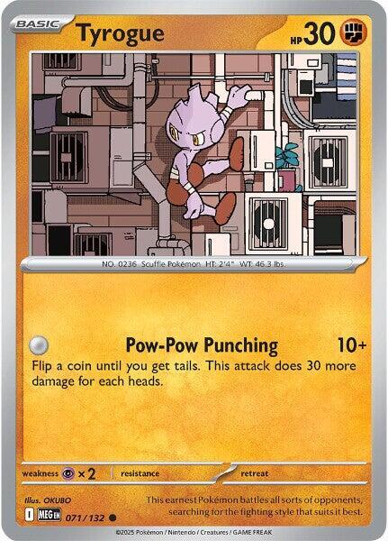 Tyrogue 071/132 card from ME01: Mega Evolution