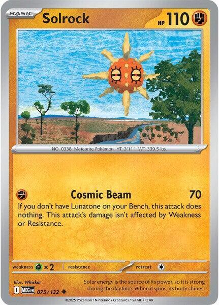 Solrock 075/132 card from ME01: Mega Evolution