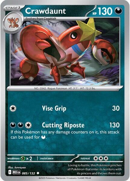 Crawdaunt 085/132 card from ME01: Mega Evolution