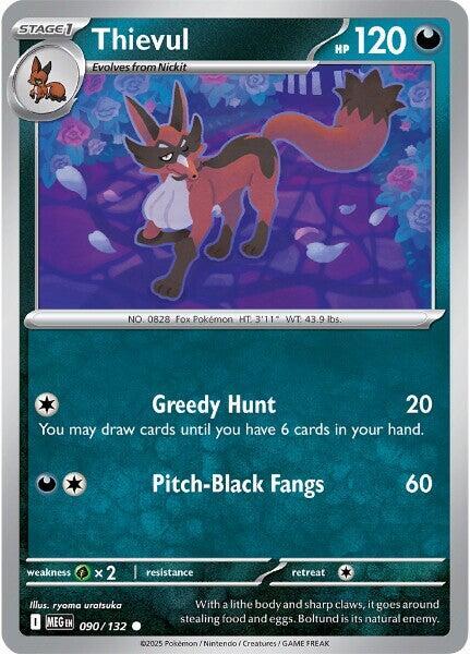 Thievul 090/132 card from ME01: Mega Evolution