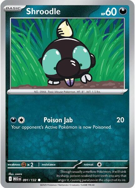Shroodle 091/132 card from ME01: Mega Evolution