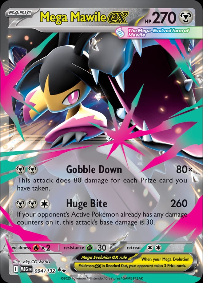 Mega Mawile ex 094/132 card from ME01: Mega Evolution