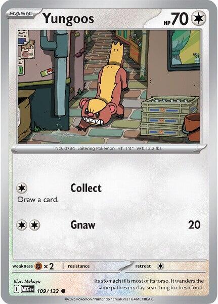 Yungoos 109/132 card from ME01: Mega Evolution