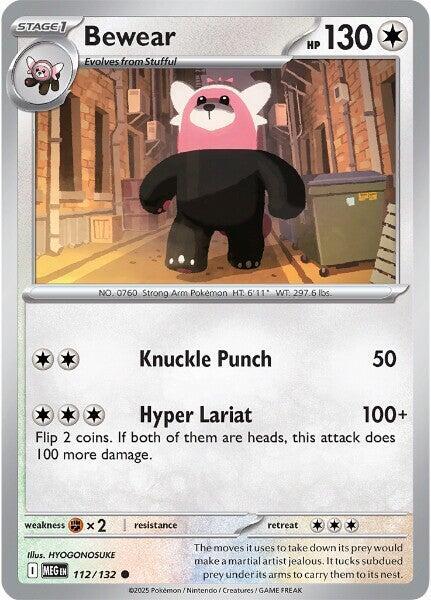 Bewear 112/132 card from ME01: Mega Evolution
