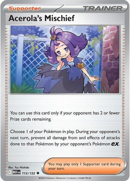 Acerola's Mischief 113/132 card from ME01: Mega Evolution