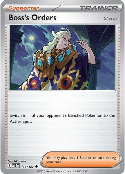 Boss's Orders [Ghetsis] 114/132 card from ME01: Mega Evolution