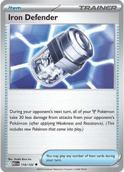 Iron Defender 118/132 card from ME01: Mega Evolution