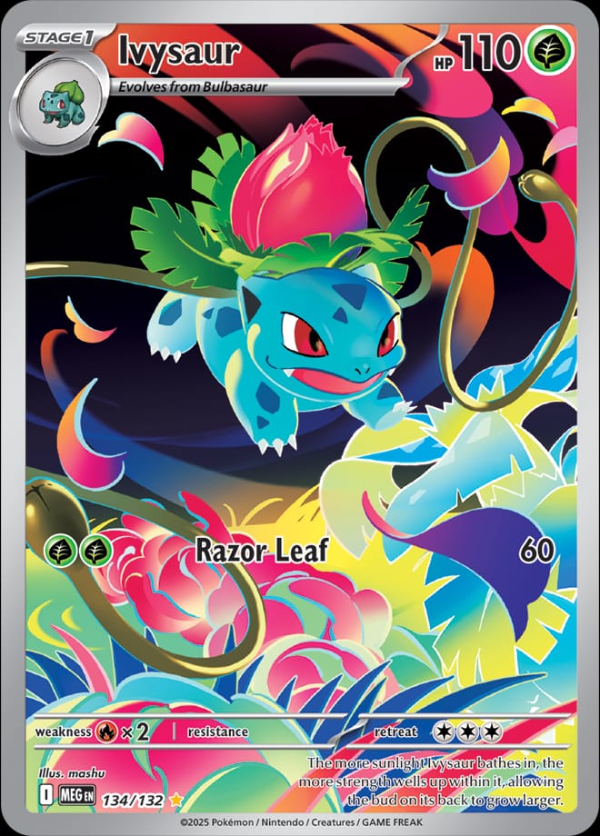 Ivysaur 134/132 card from ME01: Mega Evolution