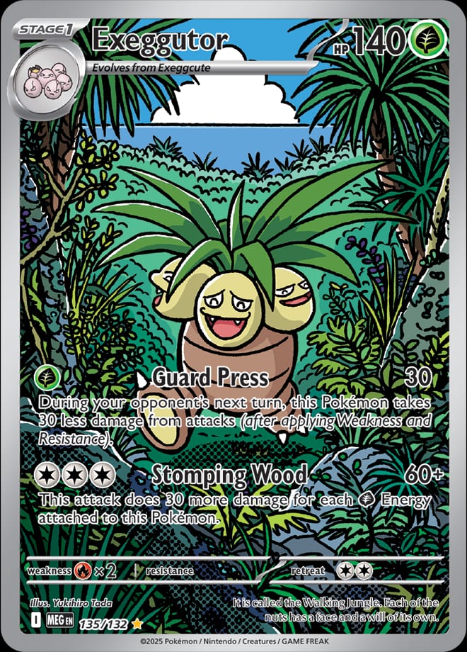 Exeggutor 135/132 card from ME01: Mega Evolution