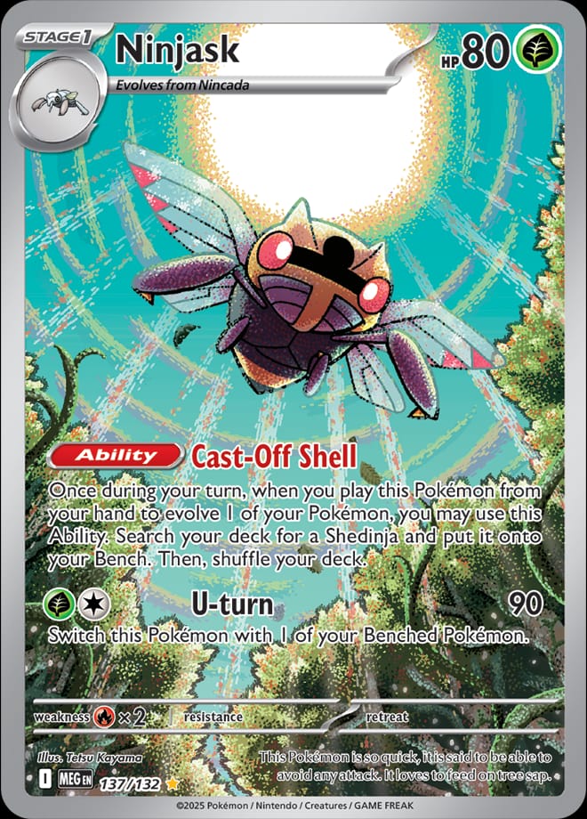 Ninjask 137/132 card from ME01: Mega Evolution