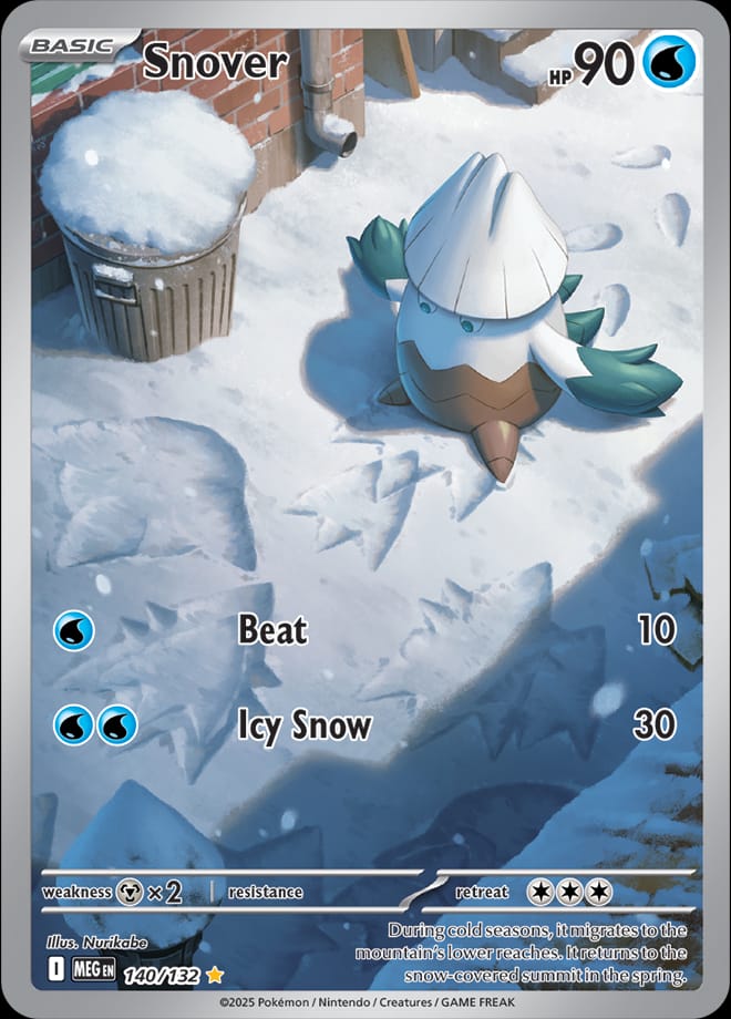 Snover 140/132 card from ME01: Mega Evolution