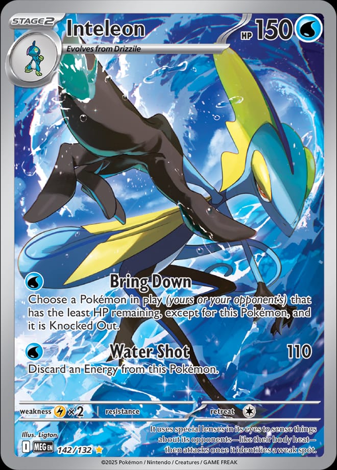 Inteleon 142/132 card from ME01: Mega Evolution