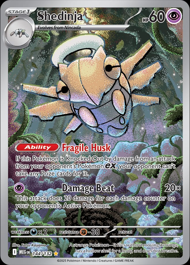 Shedinja 144/132 card from ME01: Mega Evolution