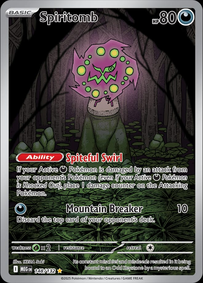 Spiritomb 148/132 card from ME01: Mega Evolution