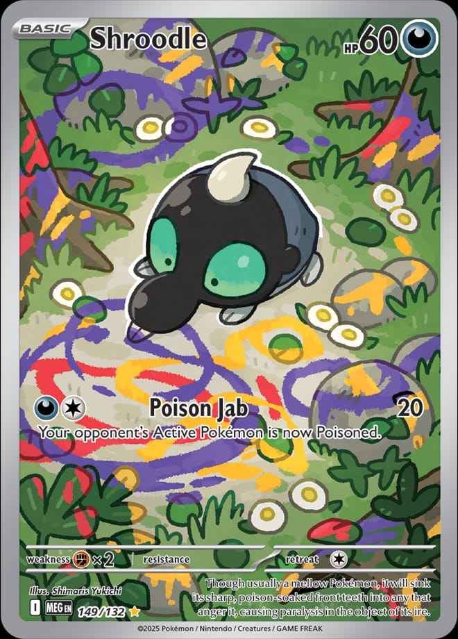 Shroodle 149/132 card from ME01: Mega Evolution