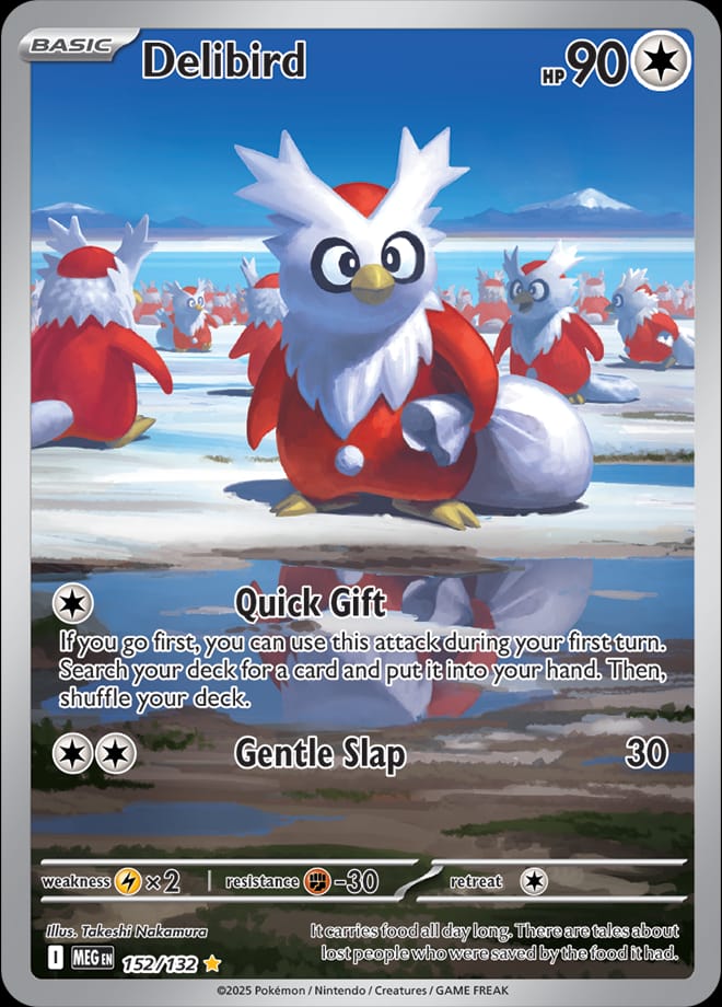 Delibird 152/132 card from ME01: Mega Evolution