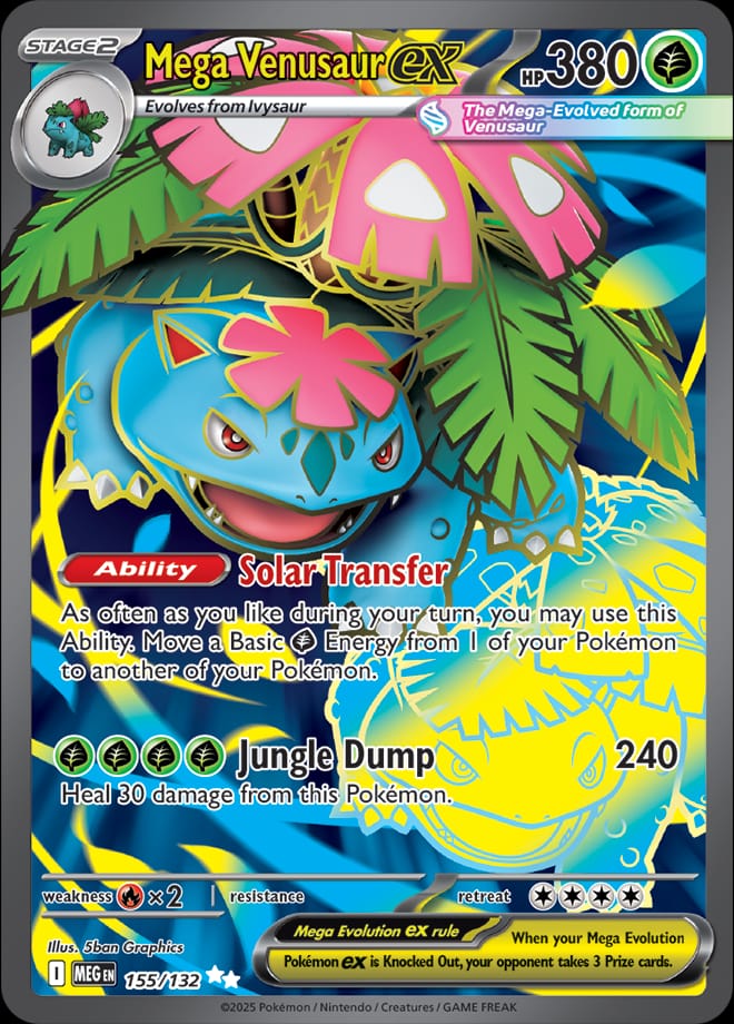 Mega Venusaur ex 155/132 card from ME01: Mega Evolution