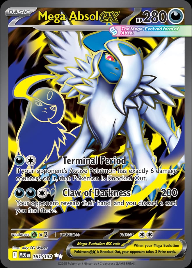 Mega Absol ex 161/132 card from ME01: Mega Evolution